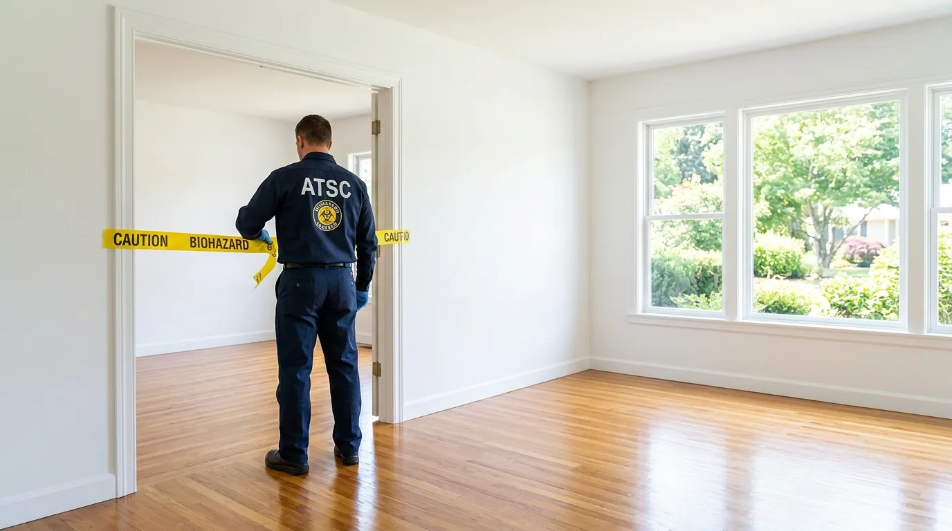 Certified biohazard cleanup crew performing Crime Scene Cleanup in Chicopee